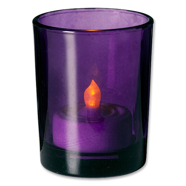 Straight Sided Votive Purple