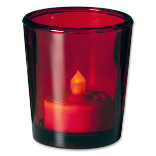 Straight Sided Votive Red