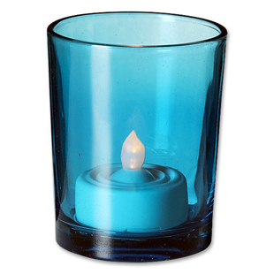 Straight Sided Votive Turquoise