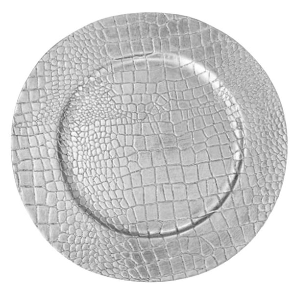 Silver Croc Lacquer Charger 13