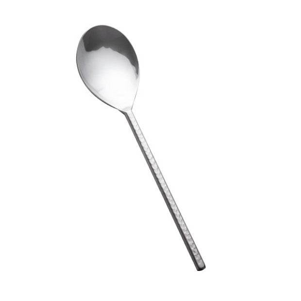 Hammered Stainless Serving Spoon 10