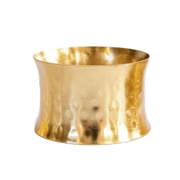 Napkin Ring Hammered Gold