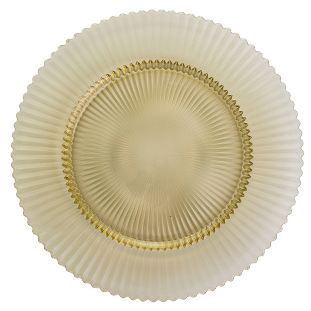 Julia Ginger Glass Charger 12.75
