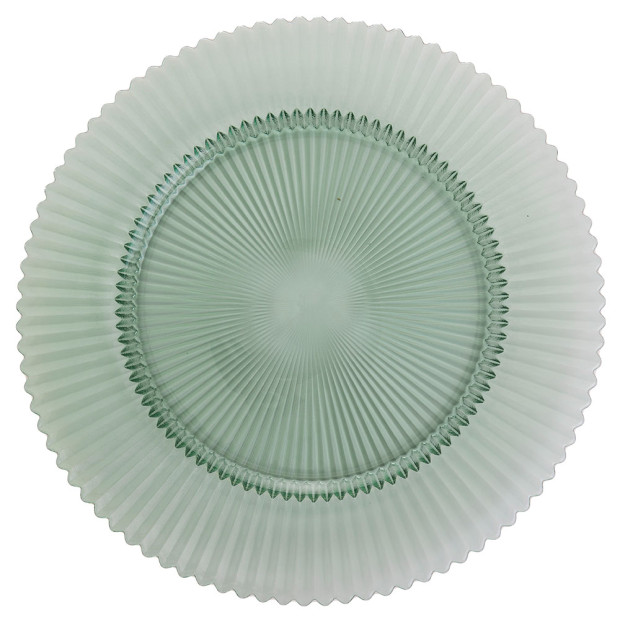 Julia Green Glass Charger 12.75