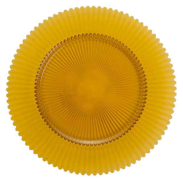 Julia Amber Glass Charger 12.75