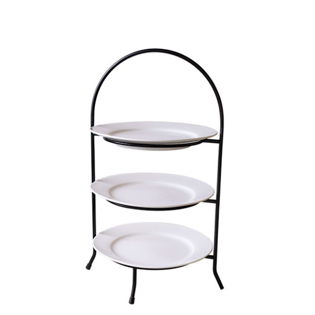 Wrought Iron 3 Tier Round Rack Small