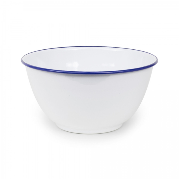 White/Blue Rim Tin 10.75