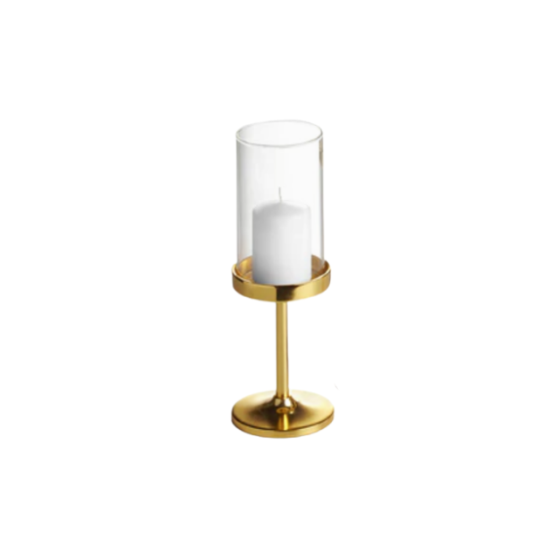 Gold Pillar Candle Holder 11.5