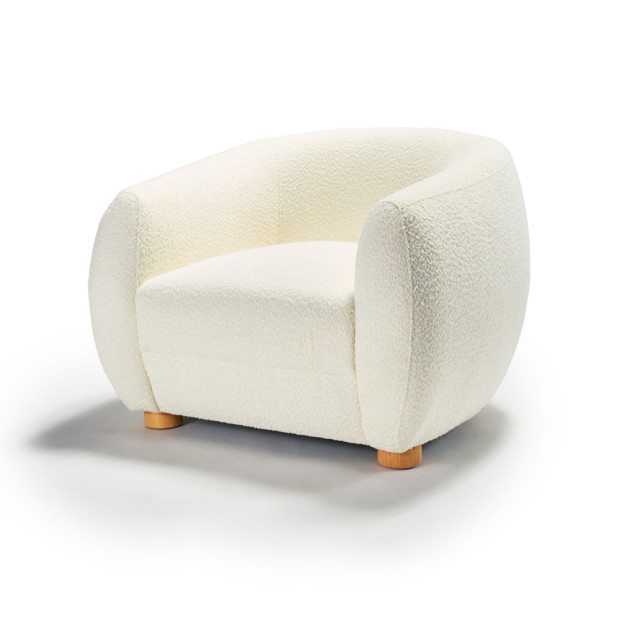 Easton Armchair Off White Boucle 
