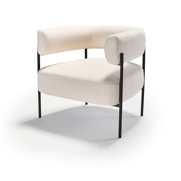 Malone Arm Chair Off White Chenille