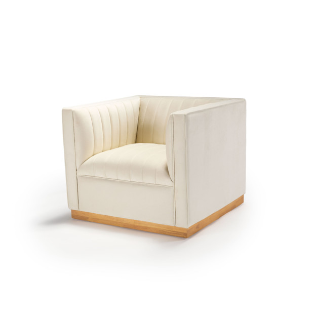 Raegan Armchair Bone Velvet