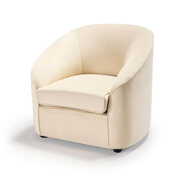 Barlow Armchair Ivory Velvet