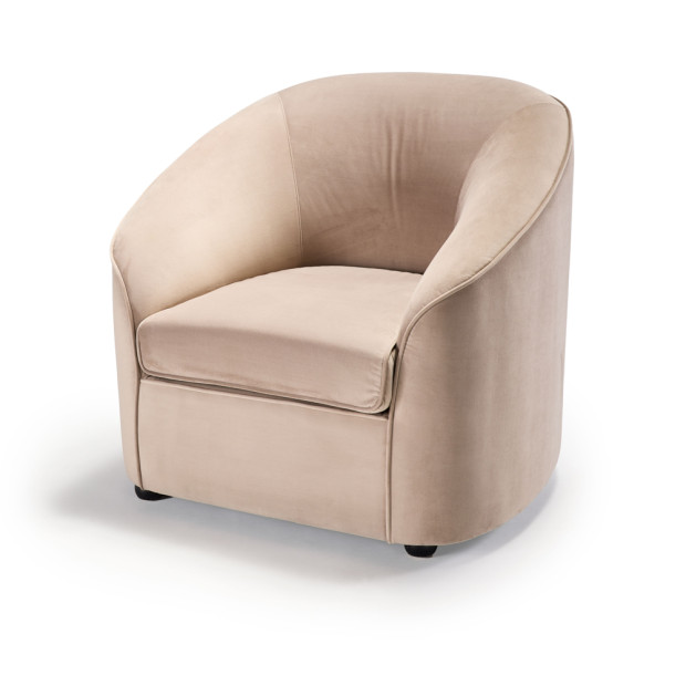 Barlow Armchair Taupe Velvet