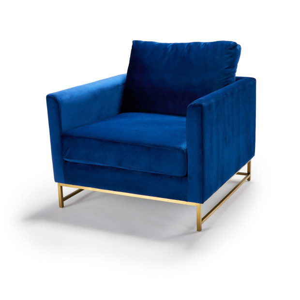 Harrison Armchair Cobalt Velvet