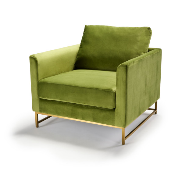 Harrison Armchair Spring Green Velvet