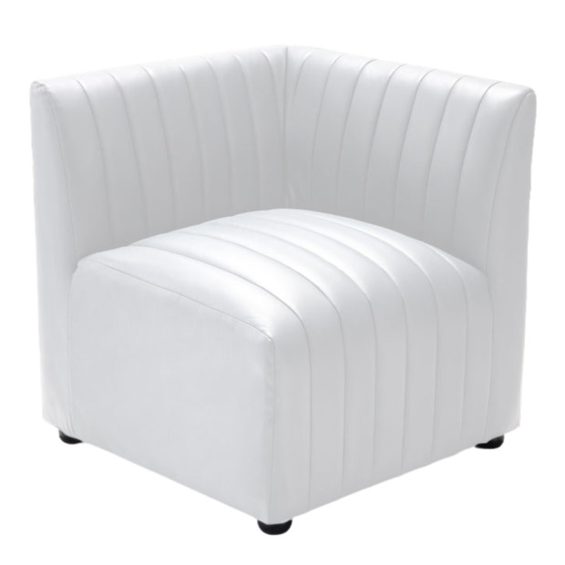 Metro White Sectional Left Corner