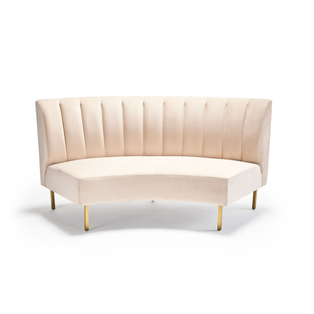 Oyster Velvet Banquette
