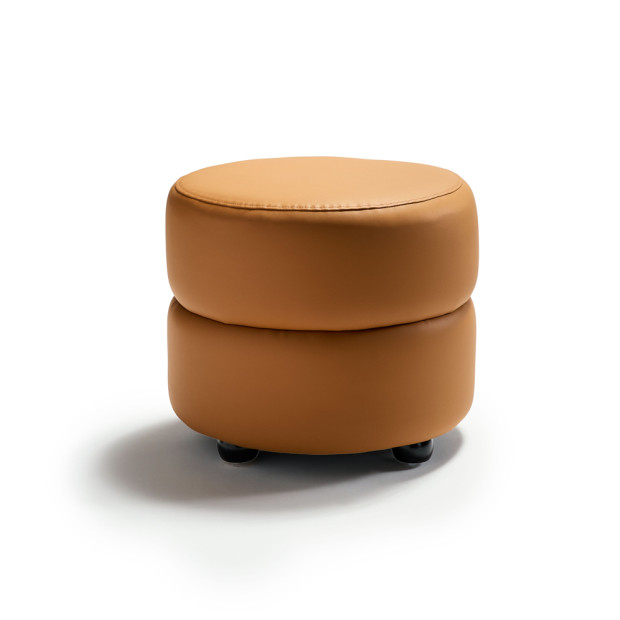 Sawyer Ottoman Cognac Leather