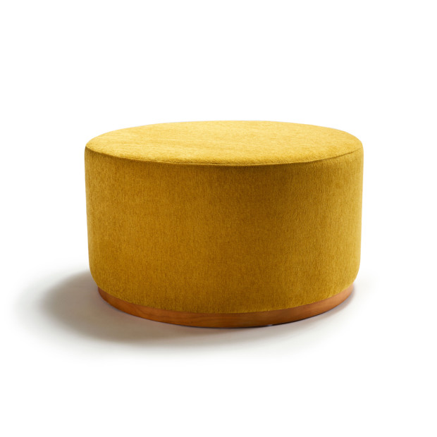 Benton Ottoman Gold Chenille Large