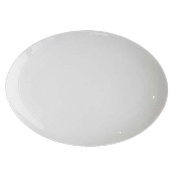 Ceramic Oval Coupe 18"Platter Broadway Party Rentals
