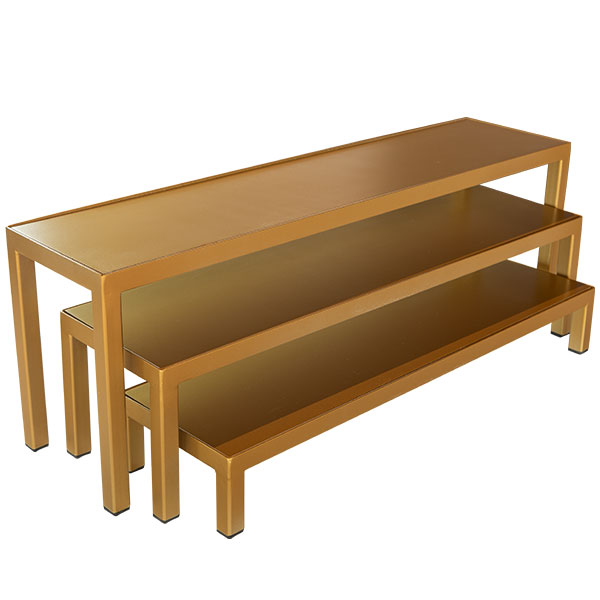 Nesting Riser Gold Medium Rectangle 24