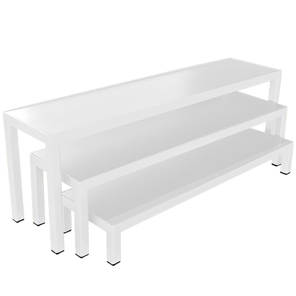 Nesting Riser White Small Rectangle 22